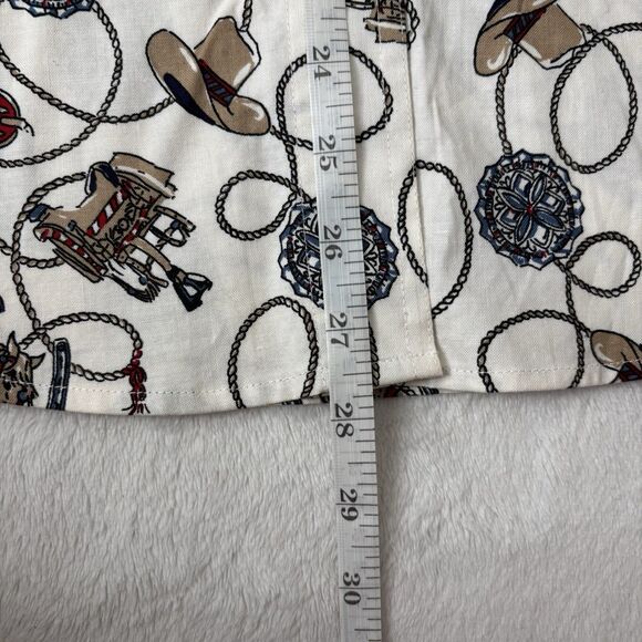 Wrangler Shirt Womens Size Small Western Wear Cowboy Boots Button Up Rodeo VTG - Picture 7 of 11